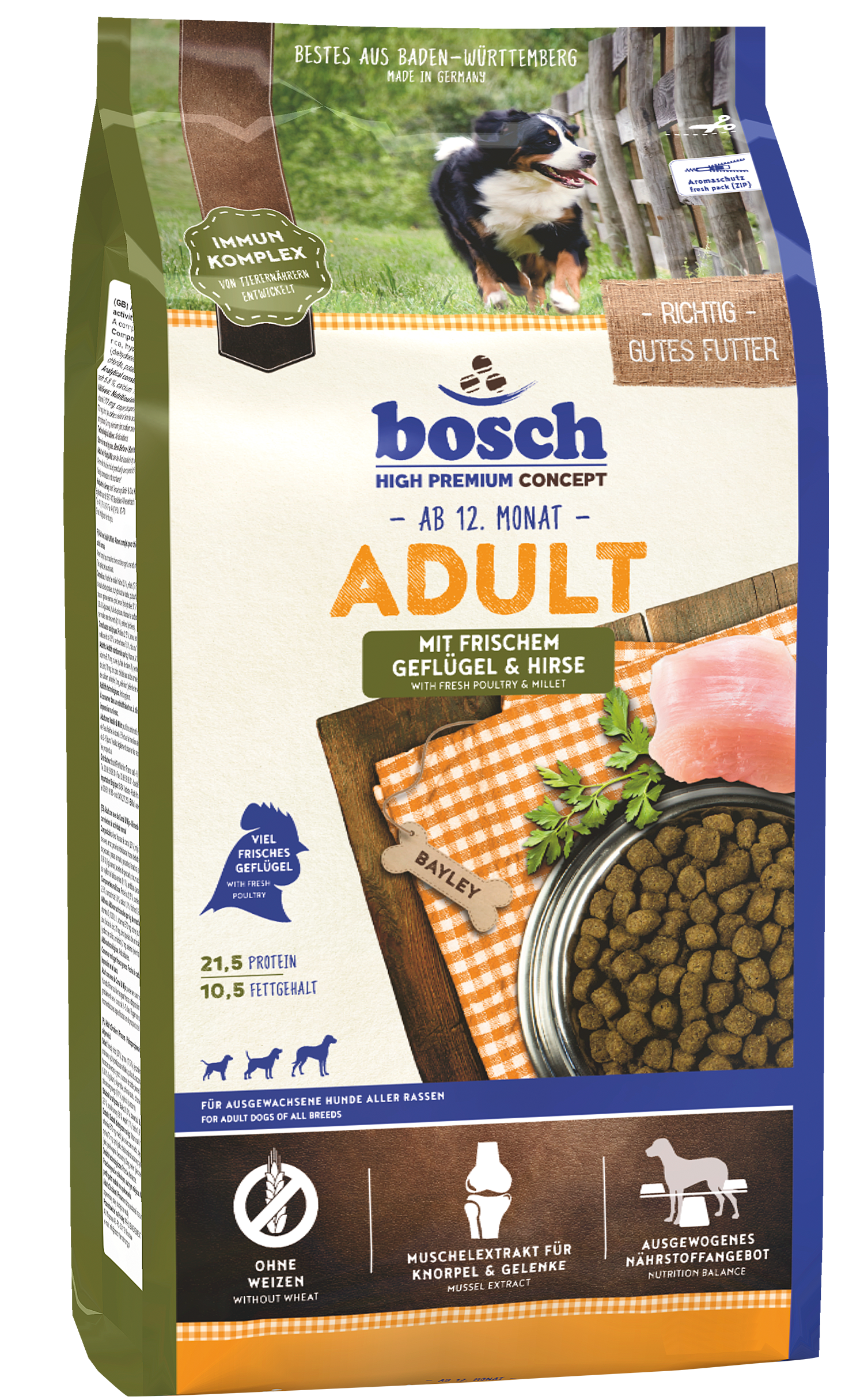 

Сухой корм для собак Bosch HPC Adult Птица и просо 3 кг (5207003)