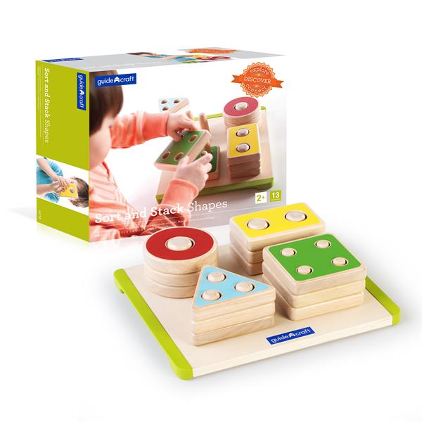 

Деревянный Сортер Guidecraft Manipulatives Фигуры геометрии (G6738)