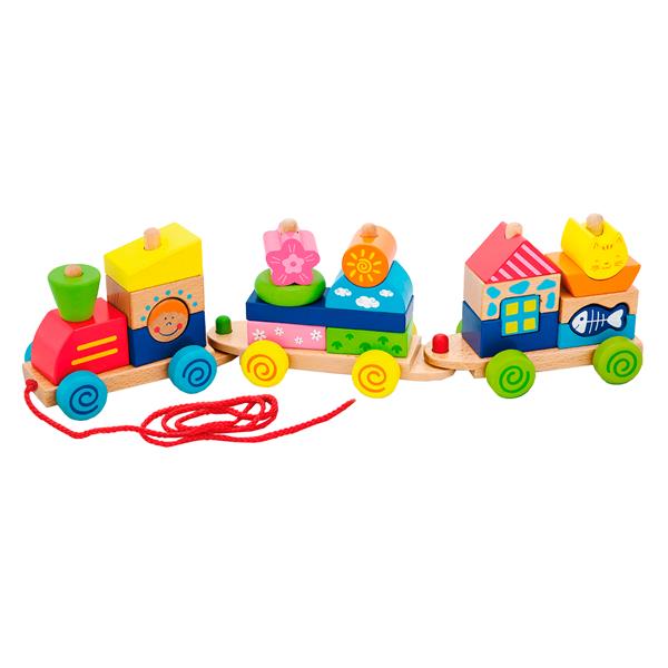 

Каталка Viga Toys Поезд из блоков (50089)