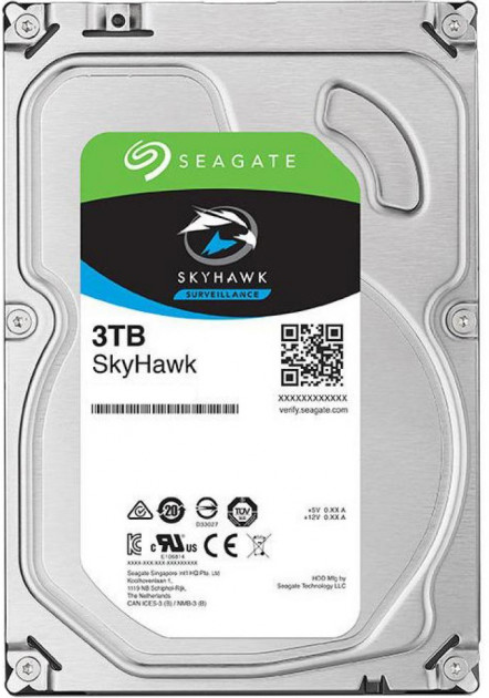 

Жесткий диск 3.5" 3Tb Seagate SkyHawk, SATA3, 256Mb, 5400 rpm (ST3000VX009)