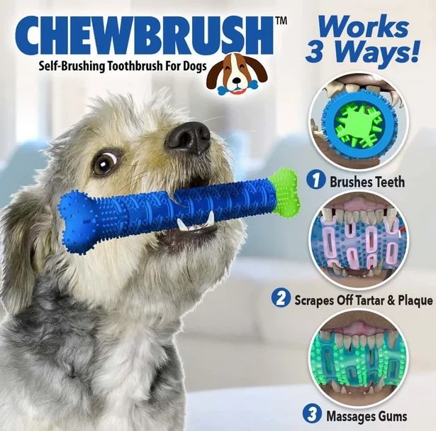 

Самоочищающаяся зубная щетка для собак Сhewbrush MHZ массажная щетка для десен собаки