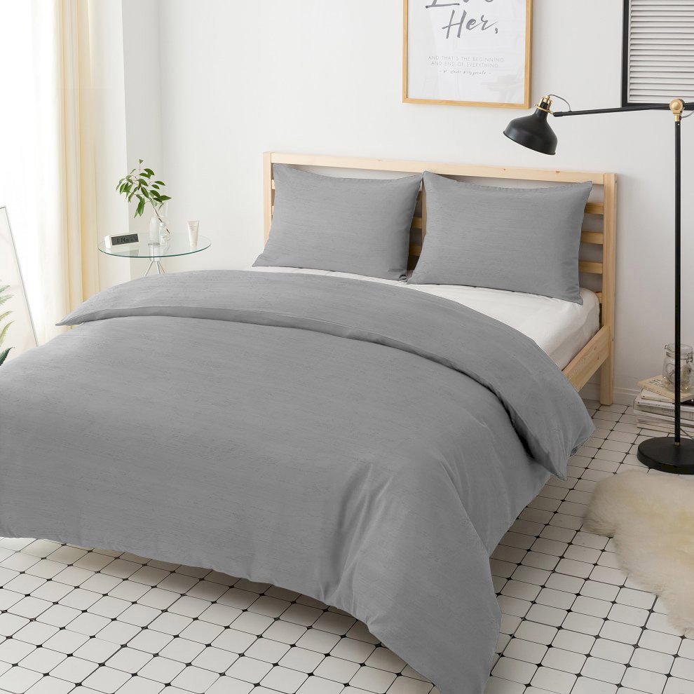

Постельный комплект U-tek Hotel Collection Cotton Melange Grey полуторный евро
