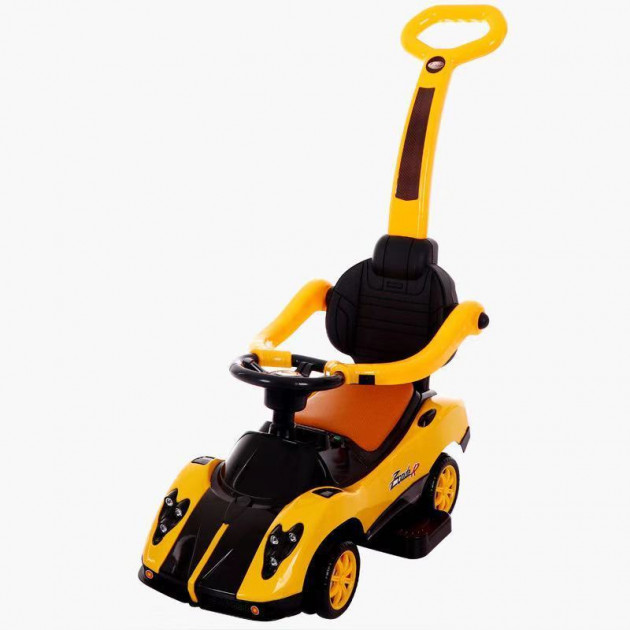 

Толокар T-937 YELLOW с муз.свет,кожан.сиденье,колеса поворач.на 360 69*42*85