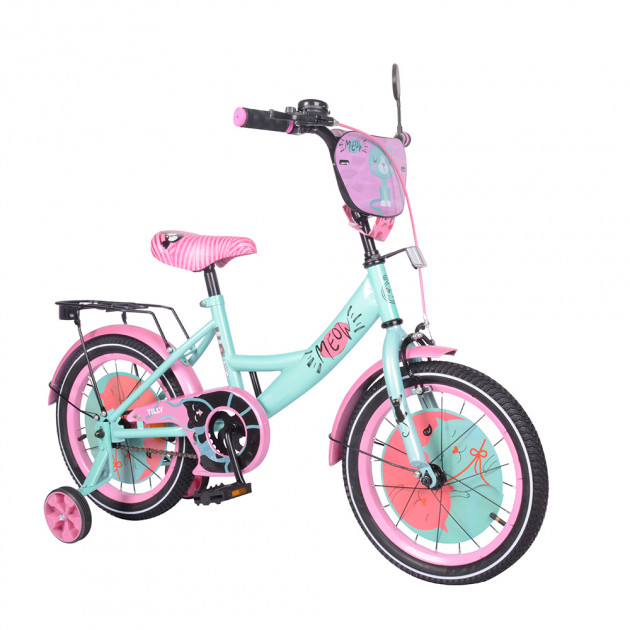

Велосипед TILLY Meow 16" T-216218/1 azure+pink
