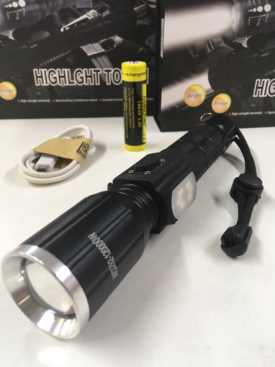 

Фонарь с LED подсветкой аккумуляторный T6 Police WD-292