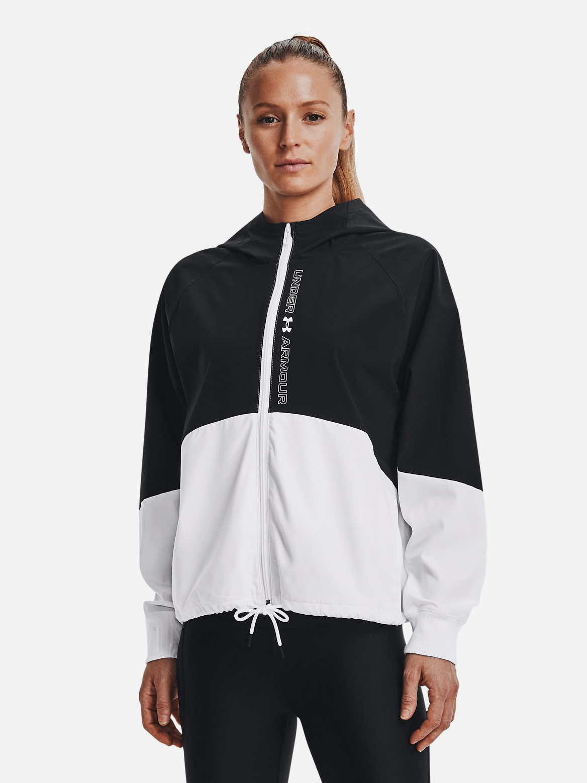 Спортивная ветровка для бега с капюшоном женская Under Armour Woven Fz ...