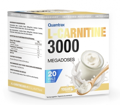 

L-карнитин в шотах Quamtrax L-Carnitine 3000 - 20 флаконов - йогурт