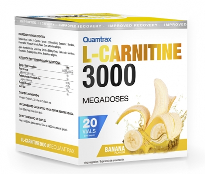 

L-карнитин в шотах Quamtrax L-Carnitine 3000 - 20 флаконов - банан