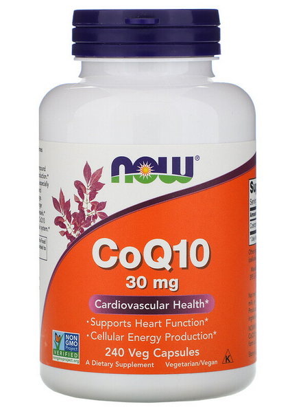 

Коэнзимы Q10 NOW Foods CoQ10 30 мг - 240 веган капс