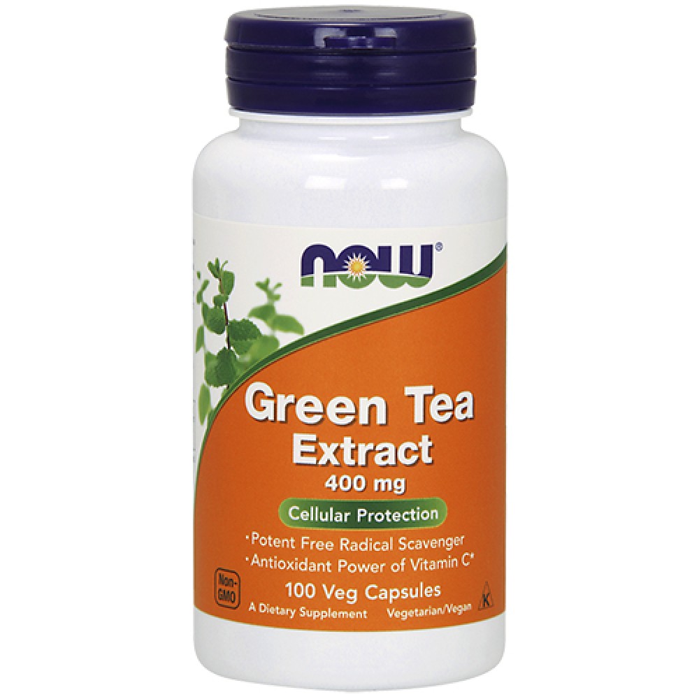 

Добавки для активного долголетия NOW Foods Green Tea Extract 400 мг - 100 веган капс