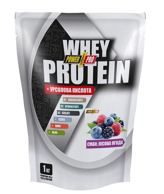 

Сывороточный протеин Power Pro Whey Protein, 1 кг - лісова ягода