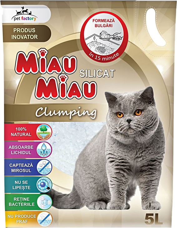 Наполнитель силикагелевый Miau Miau для кошачьего туалета 5 л ...