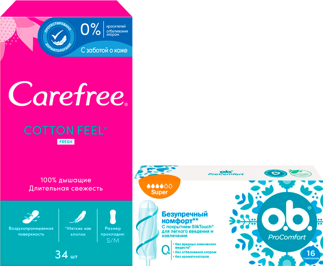 ROZETKA | Набор для женской гигиены o.b. Тампоны ProComfort Super 16 шт ...
