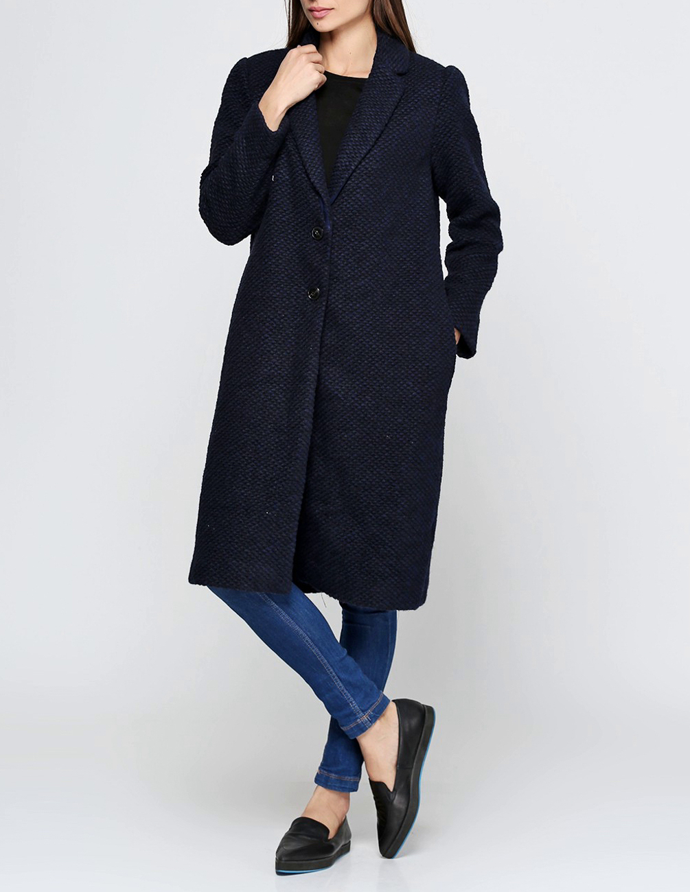 

Пальто Stradivarius Ж1052146 (2662/247/010) цвет синий S