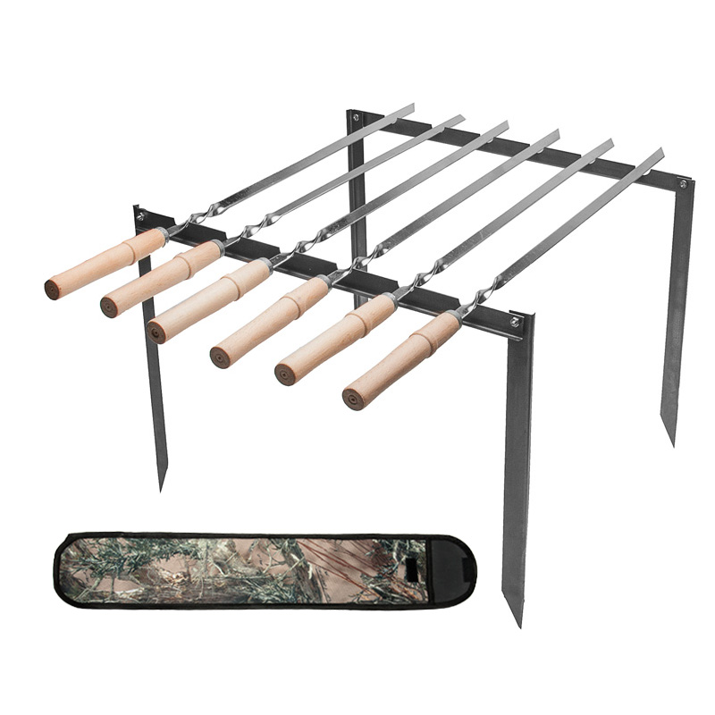 

Набор шампуров с мангалом 6 шт 60х10х3мм EcoGrill нерж (544634)