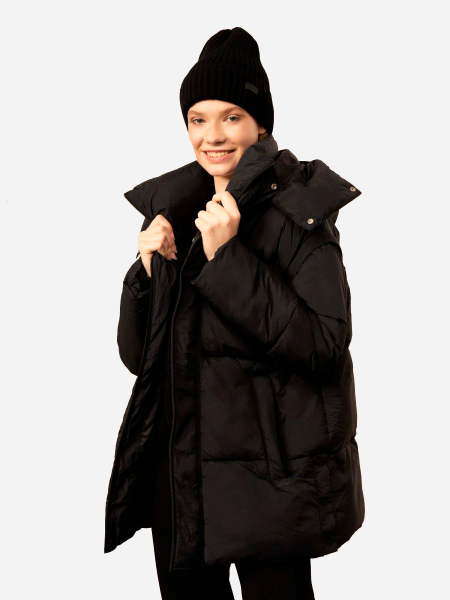 Акція на Куртка демісезонна з капюшоном жіноча Outhorn OTHAW22TDJAF015-20S M Deep Black від Rozetka