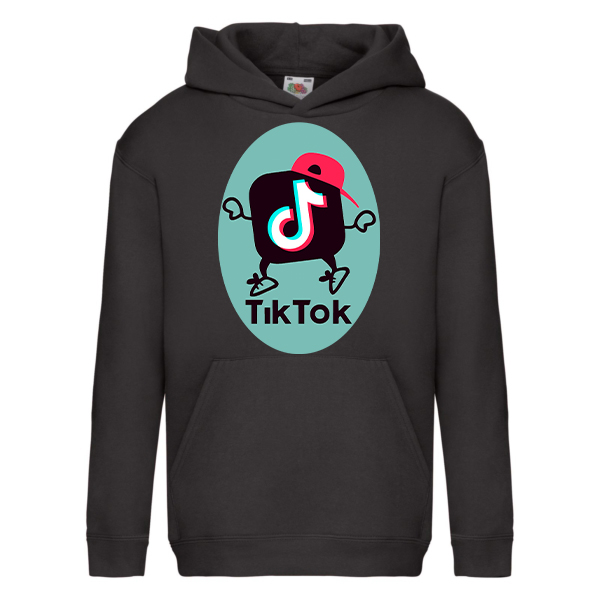 

Худи для девочек Fruit of the Loom Tik Tok (Тик Ток) Черный 164 см UTTCHD164m