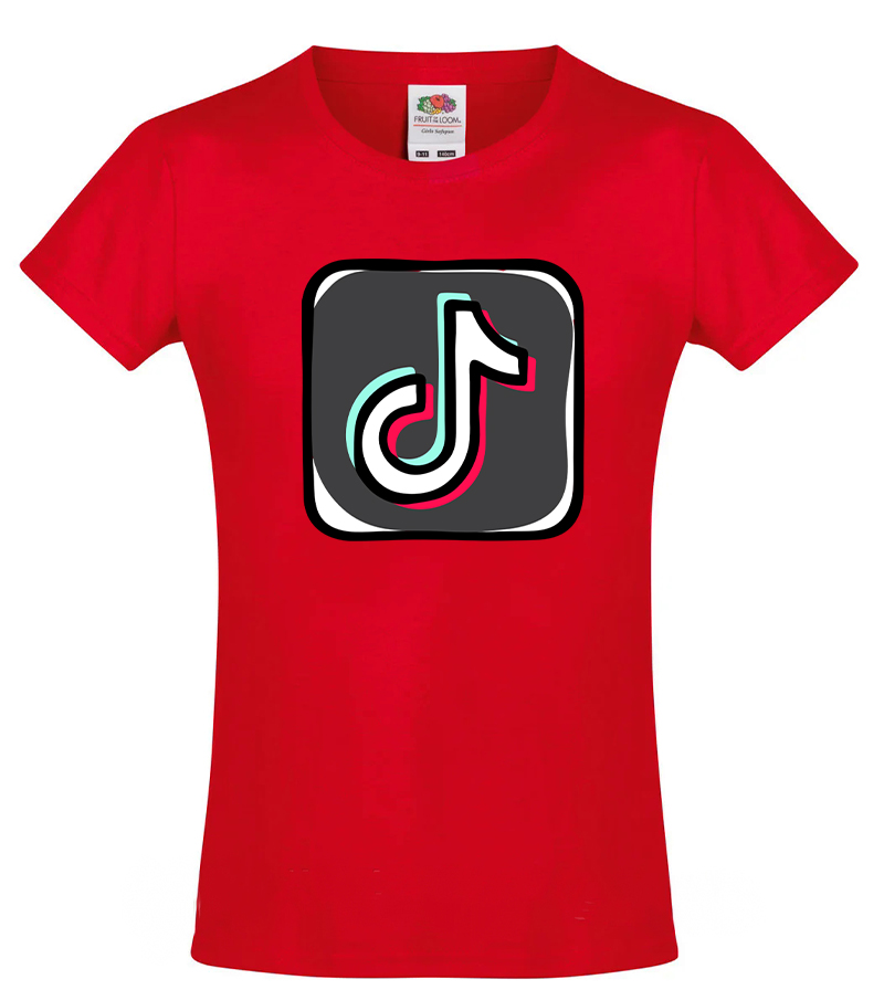 

Футболка для девочки Fruit of the Loom Tik Tok (Тик Ток) Красный 164 см STT4XD164KR