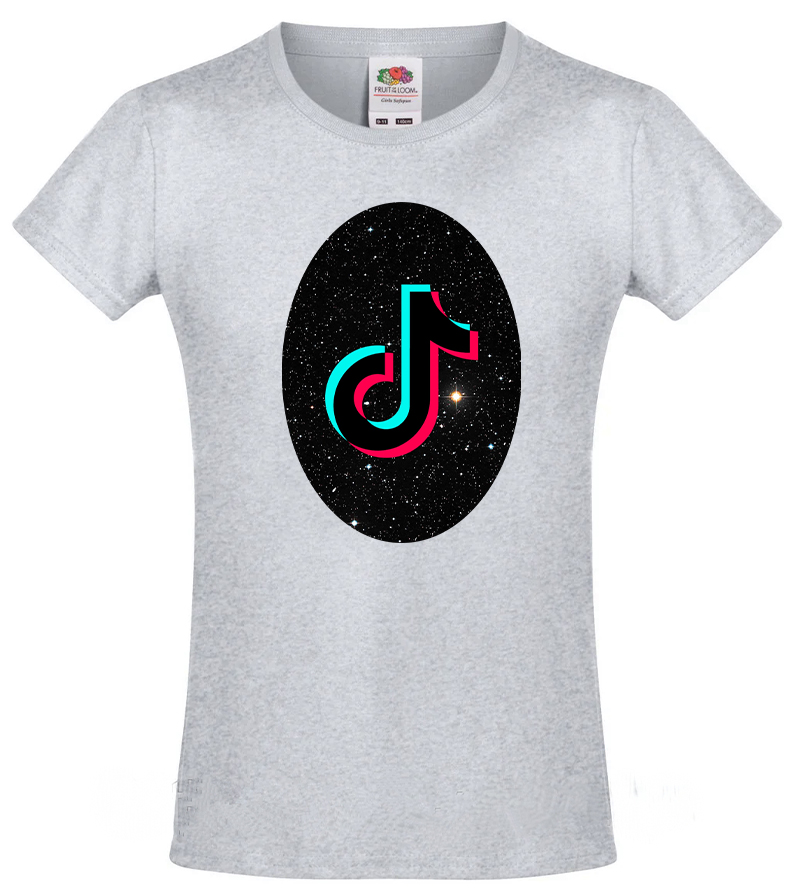 

Футболка для девочки Fruit of the Loom Tik Tok (Тик Ток) Серый 116 см STT3XD116SS