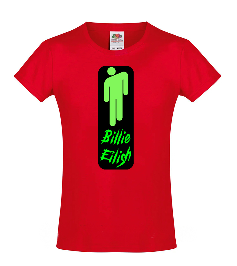 

Футболка для девочки Fruit of the Loom Билли Айлиш (Billie Eilish) Красный 116 см STTBE4B116KR
