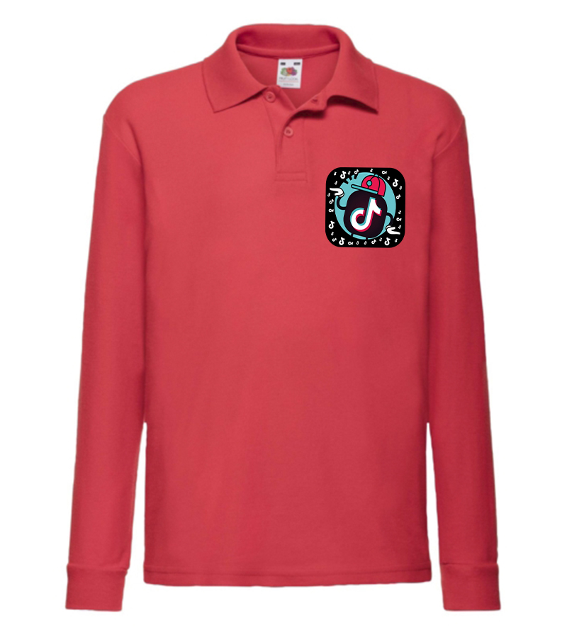 

Поло с длинным рукавом Fruit of the Loom Tik Tok (Тик Ток) Красный 128 см BFDTTXM128D1KR