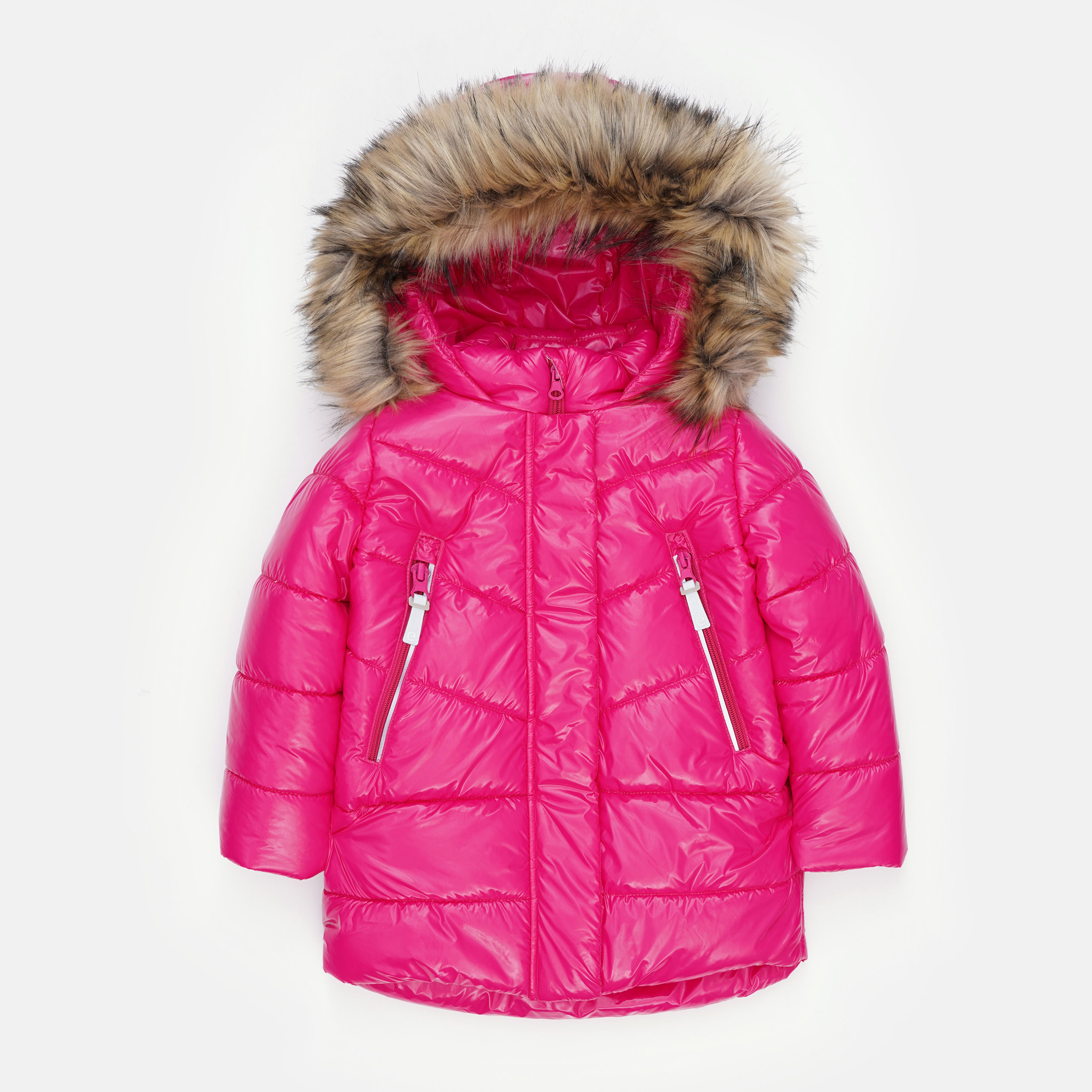 Акция на Дитяча зимова куртка для дівчинки Evolution 19-зд-20 98 см Малинова от Rozetka
