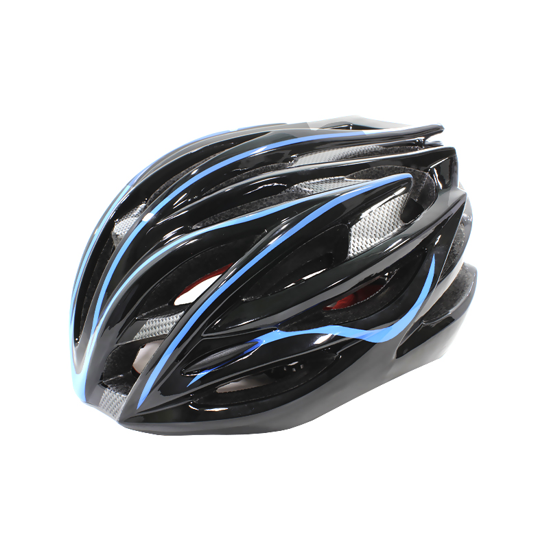 

Велосипедный шлем Helmet Н-045 Black + Blue L (57-58 см) защитный велошлем