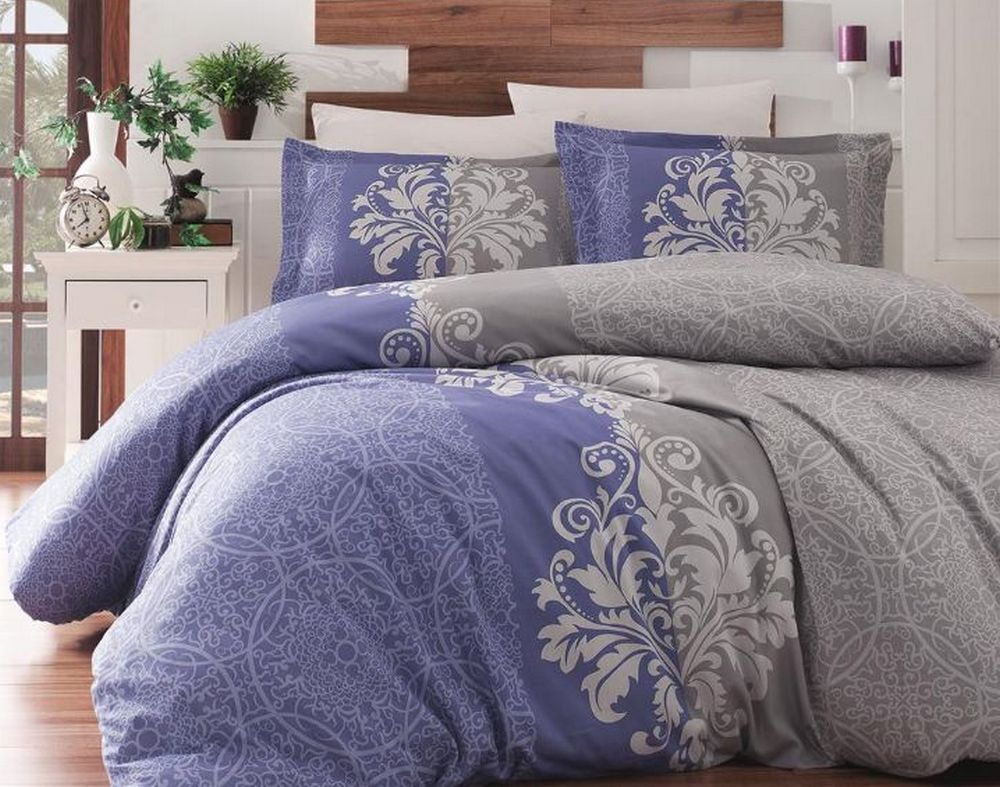 

Постельное белье First Choice сатин-люкс Hypnoz Indigo Евро