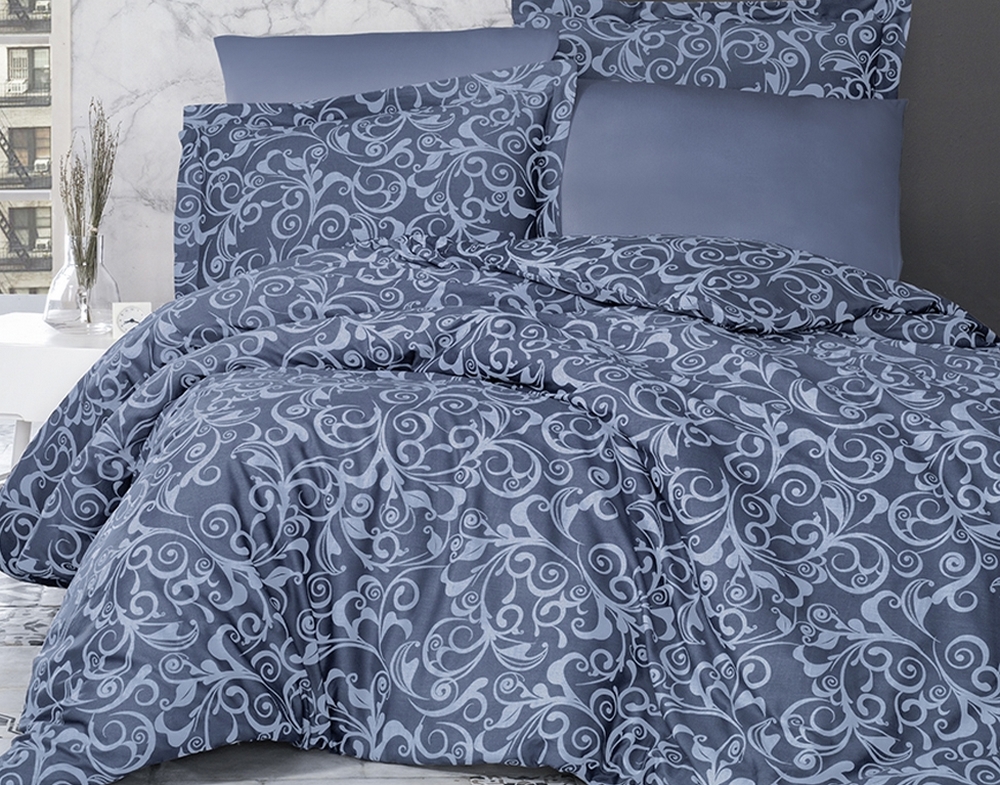 

Постельное белье First Choice сатин-люкс Sweta indigo евро
