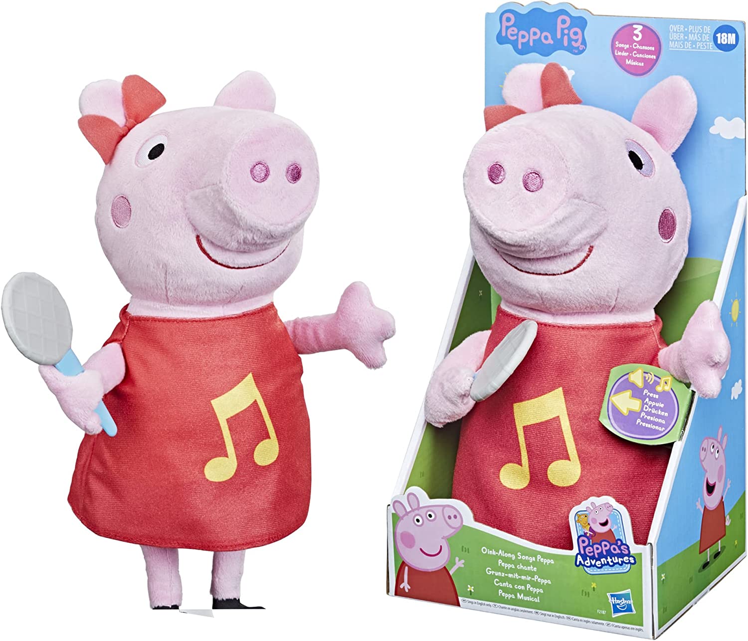 Мягкая Игрушка Поющая Свинка Пеппа 28 см Peppa Pig Hasbro F2187 – фото,  отзывы, характеристики в интернет-магазине ROZETKA от продавца:  ActionToyStore | Купить в Украине: Киеве, Харькове, Днепре, Одессе,  Запорожье, Львове