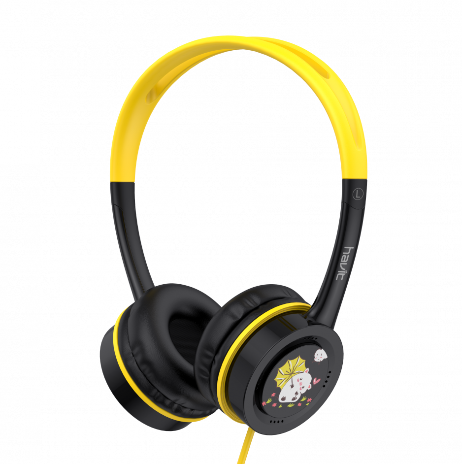 Навушники дитячі дротові накладні HAVIT HV-H210d з мікрофоном black ...