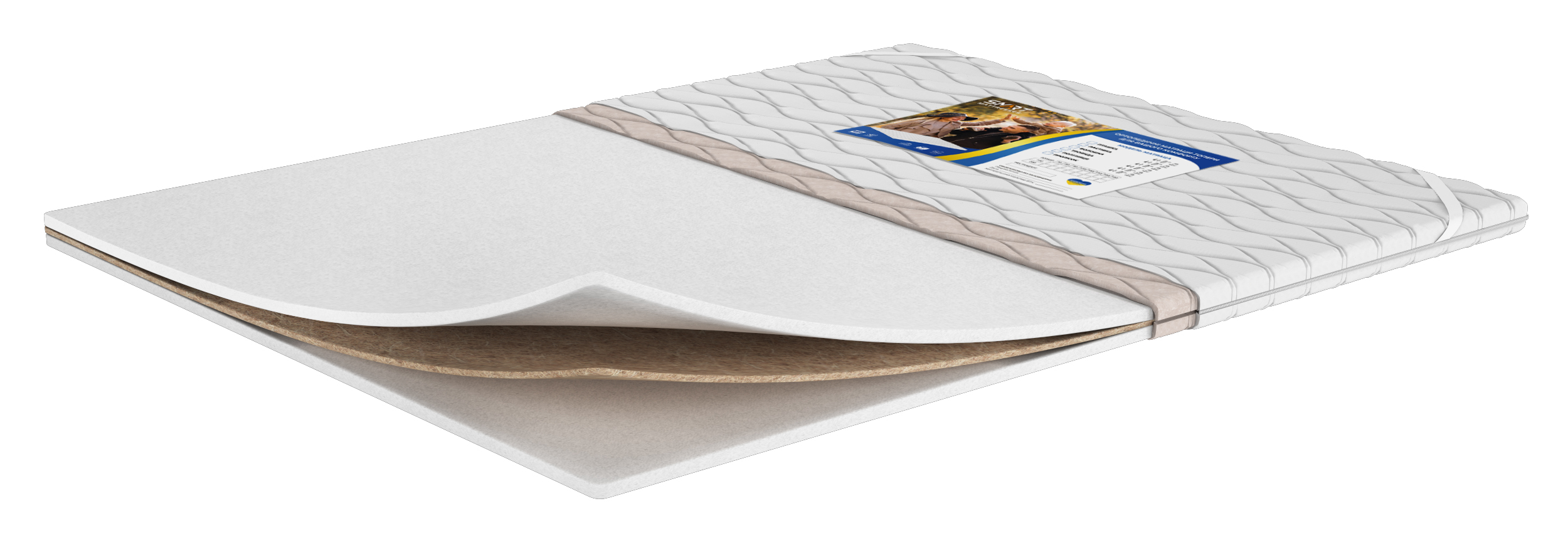 Тонкий матрас-топпер Smart Mattresses Клубника 80х190 см ...