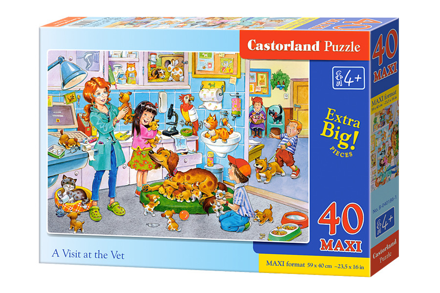

Пазлы 40 элементов Castorland Maxi 040186 Поход к ветеринару