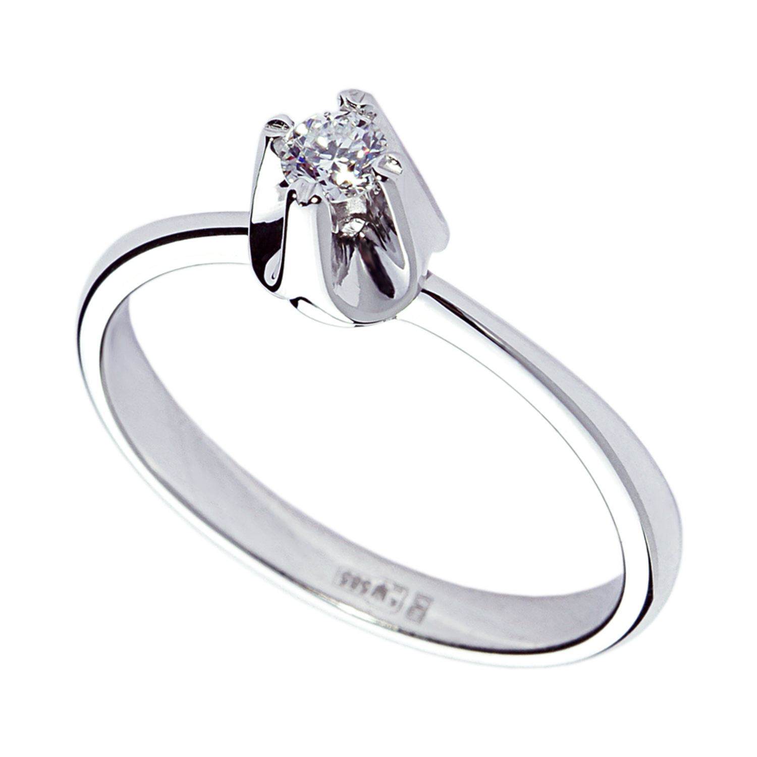 

Золота каблучка з фіанітом 22 cava.cool