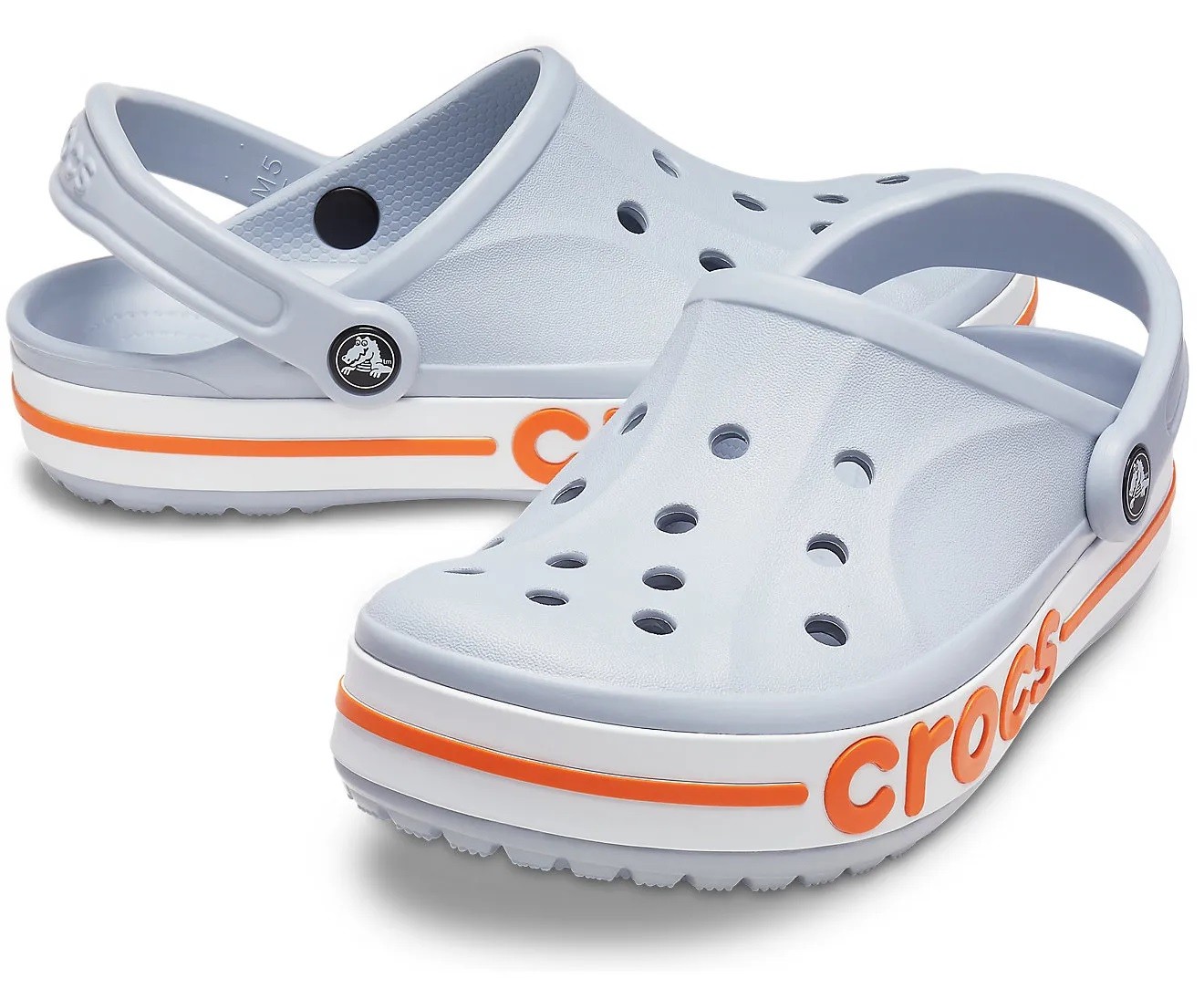 Crocs grey on sale and orange