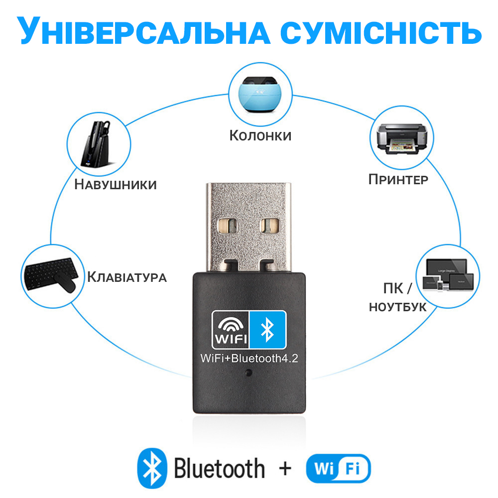 USB WiFi+Bluetooth адаптер 2в1, внешний сетевой приемник для ПК Digital  Lion UWA03, 150 Mbps – фото, отзывы, характеристики в интернет-магазине  ROZETKA от продавца: You Smart | Купить в Украине: Киеве, Харькове, Днепре,