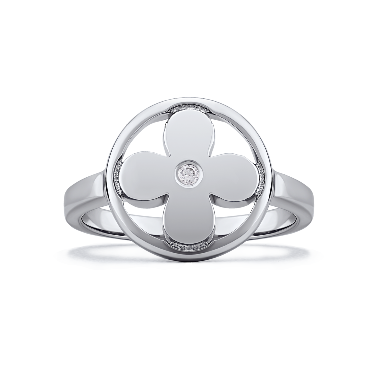 

Срібна каблучка конюшина 16 cava.cool