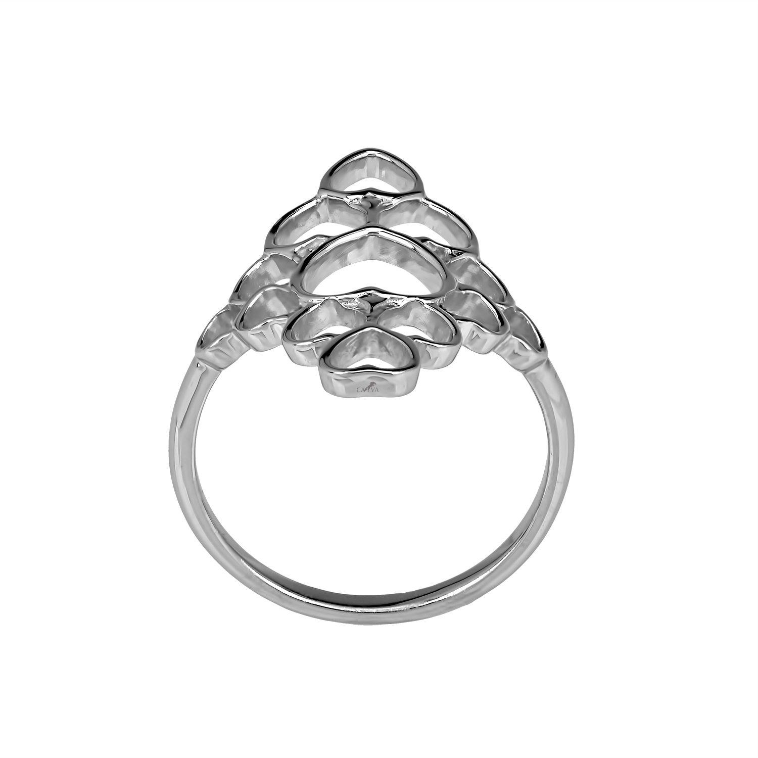 

Срібна каблучка loving hearts 19.5 cava.cool