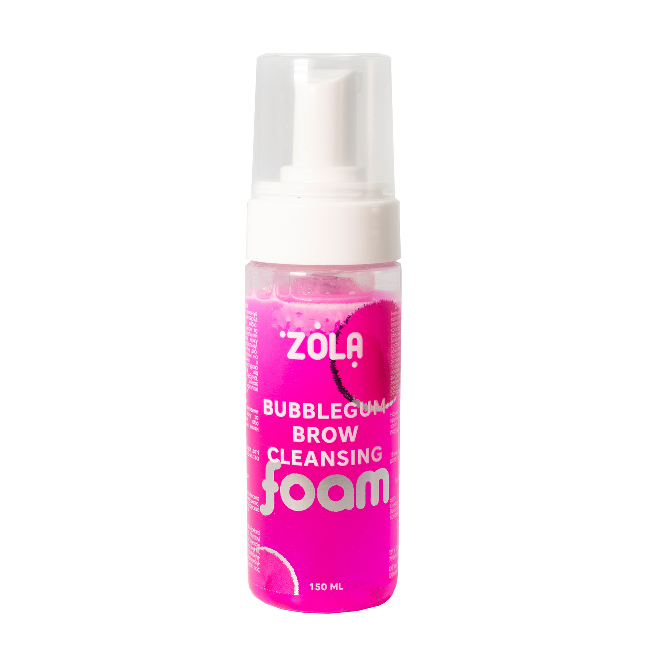 Піна для брів рожева, що очищає Zola Bubblegum Brow Cleansing 150 мл ...