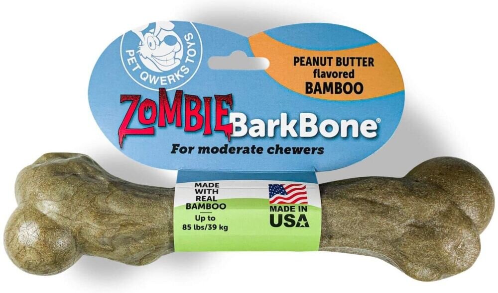 Жевательная кость для собак Pet Qwerks Zombie BAMBOO BarkBone со вкусом ...