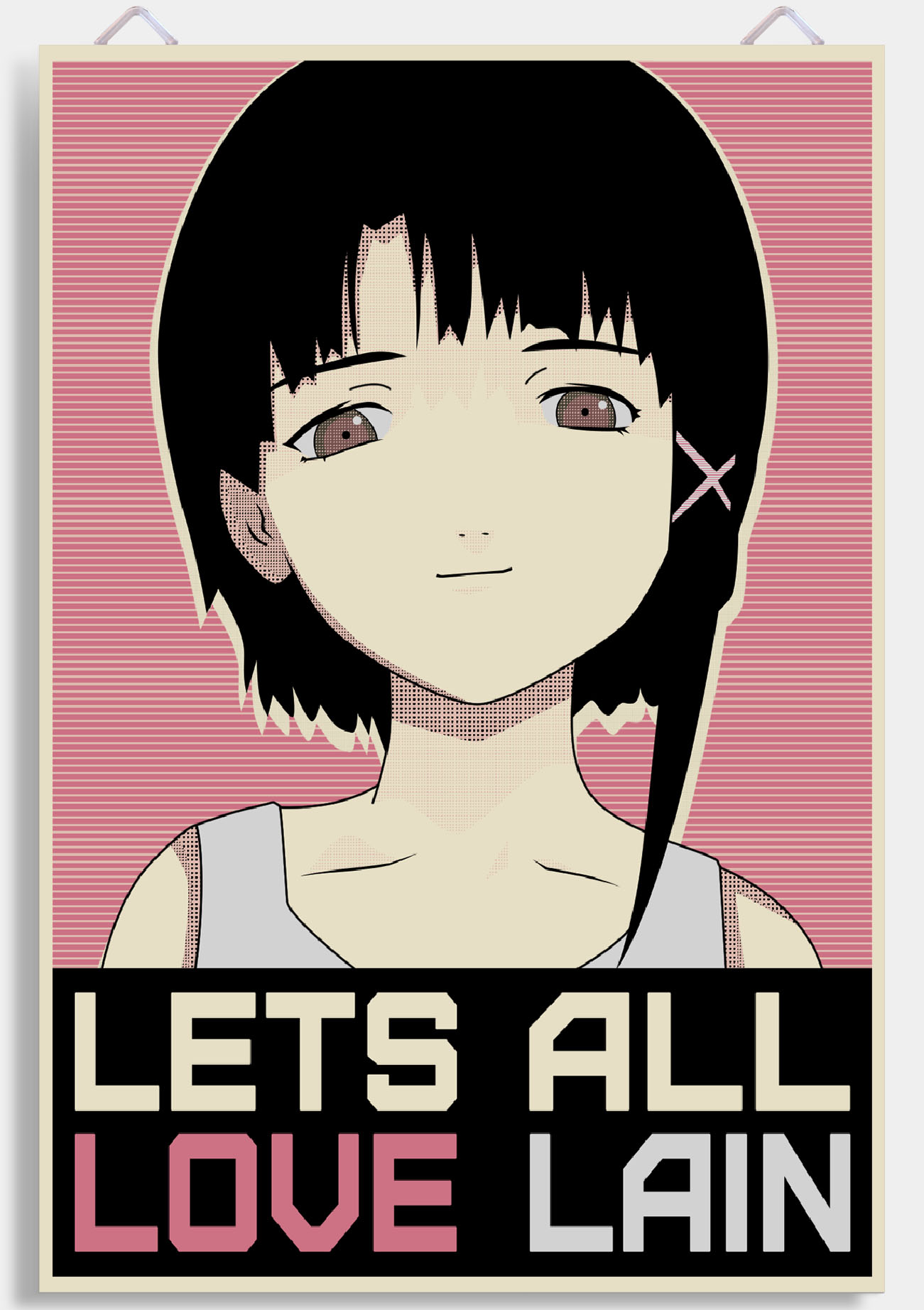 Поп-Арт Аниме постер Let's Play Лэйн Ивакура / Lain Iwakura ...