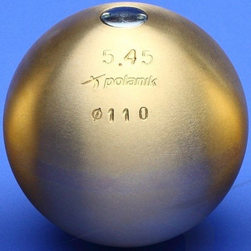 

Ядро соревновательное Polanik Brass 5,45 кг, код: PK-5,45/110-M