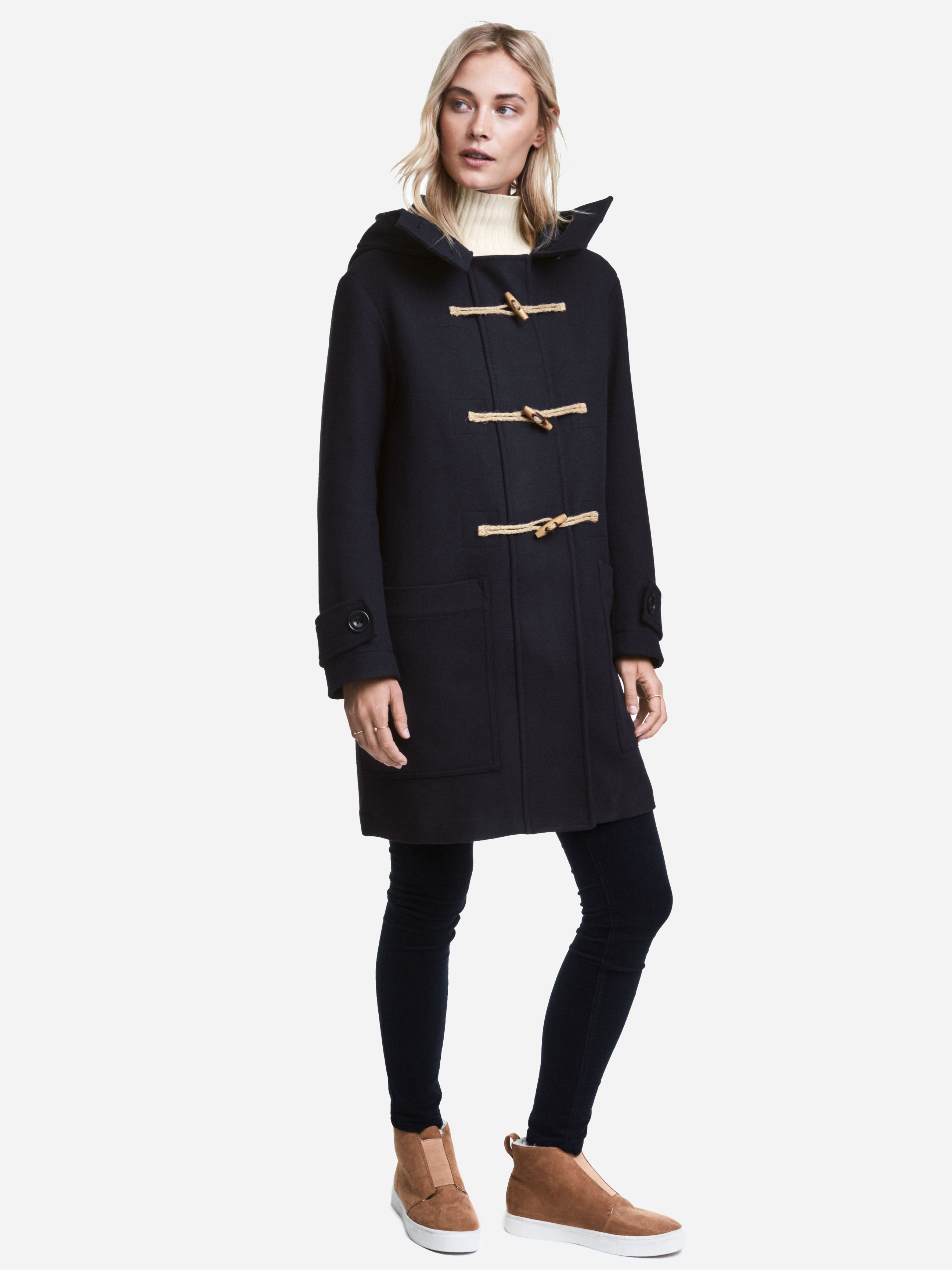 

Пальто H&M 4555484 34 Темно-синее