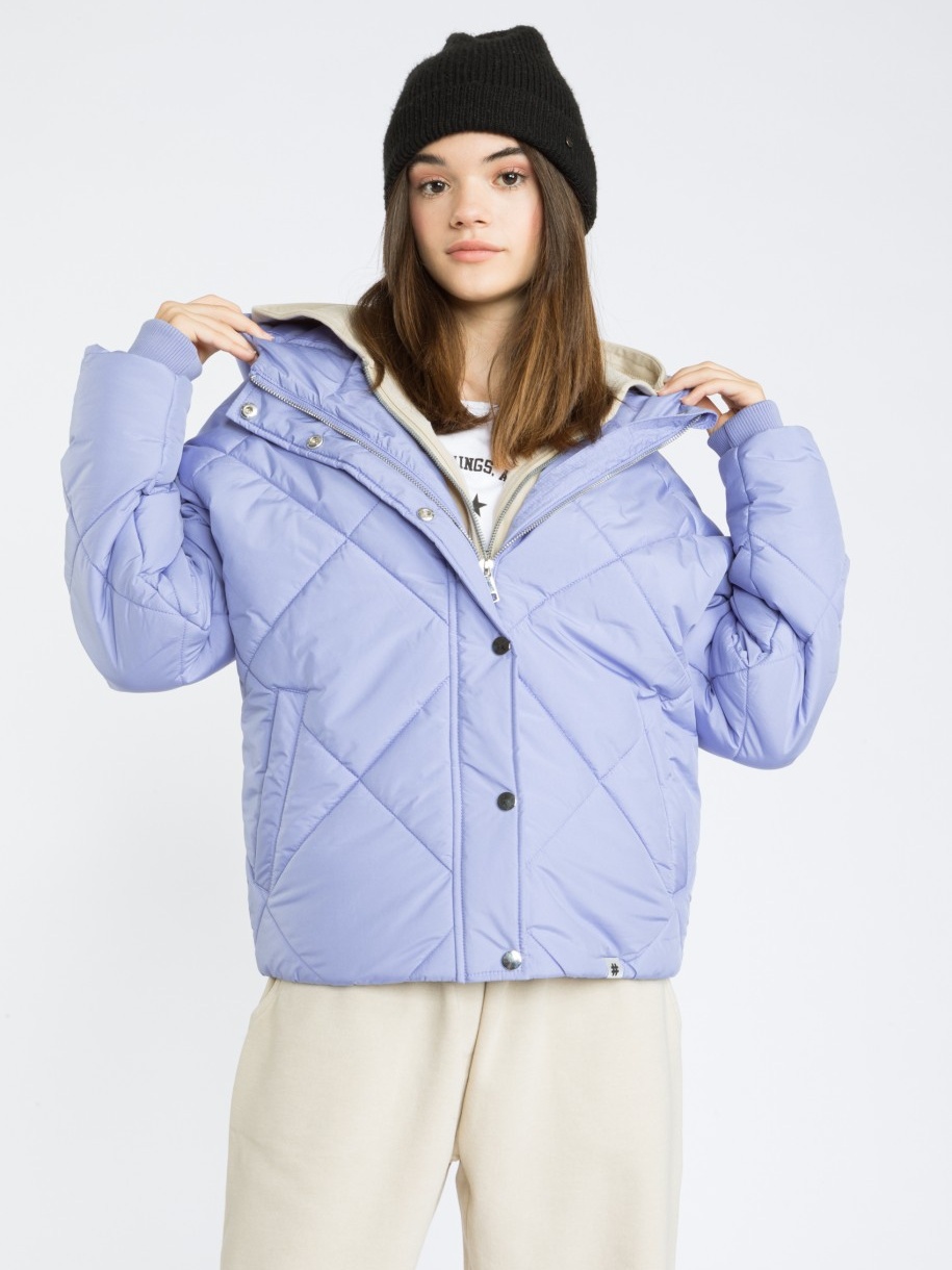 Акція на Підліткова демісезонна куртка для дівчинки Reporter Young 223-0882G-10-680-1 140 см Лавандова від Rozetka
