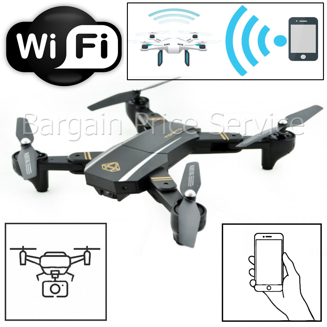 

Квадрокоптер c камерой 120° Дрон складывающийся Phantom D5HW Pro WiFi HD Black