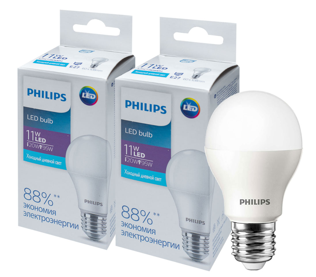Светодиодная лампа Philips Ecohome LED Bulb 11W E27 6500K 1PF/20RCA ...