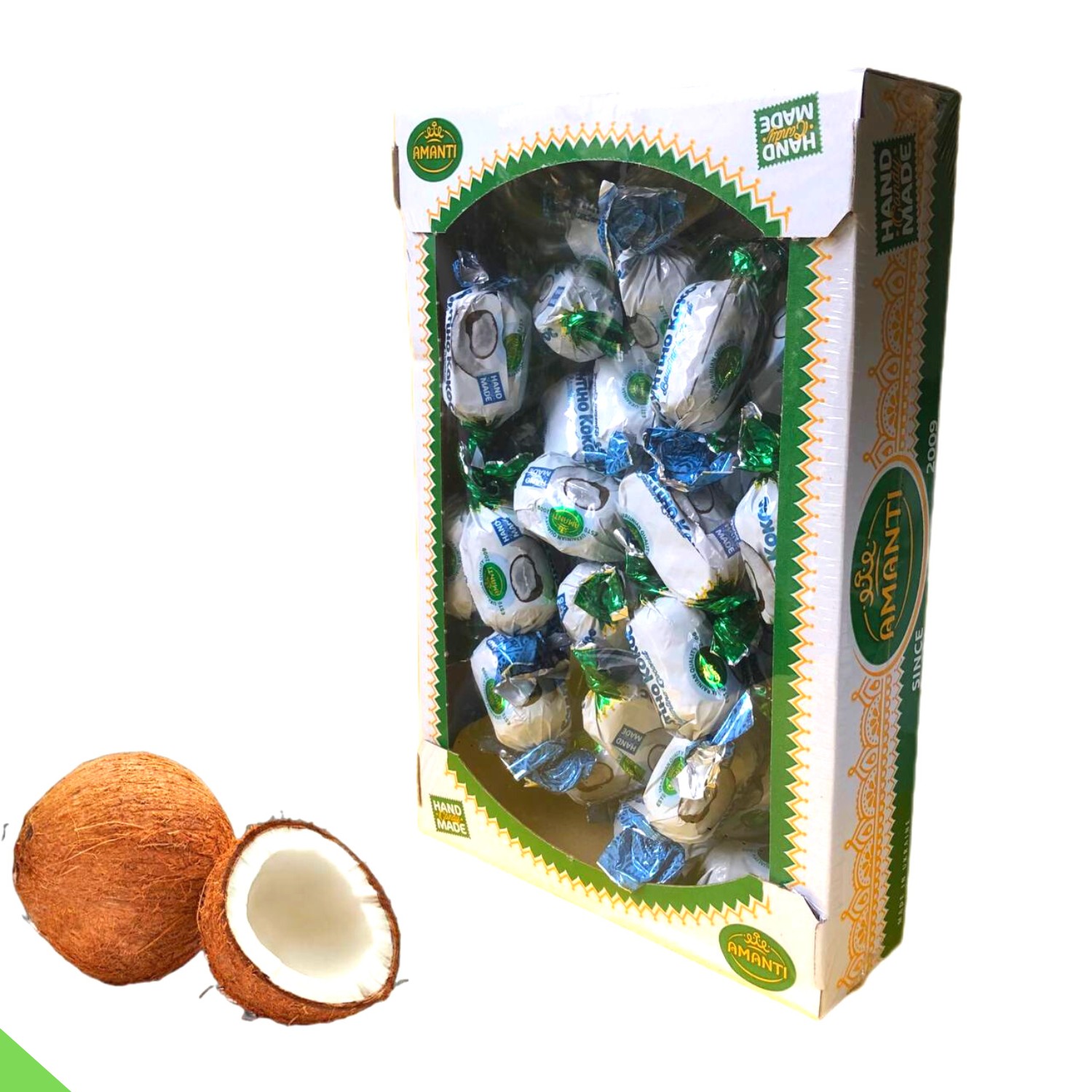 Шоколадные конфеты с кокосом 1 кг Аманти в коробке (A-Coco-1000 ...