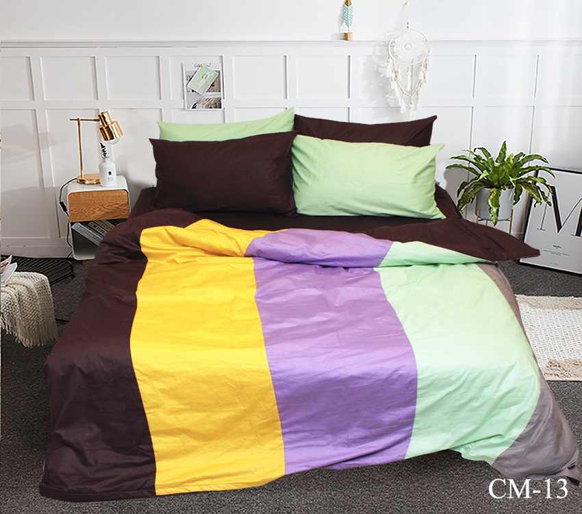 

Евро комплект постельного белья Color mix CM-13