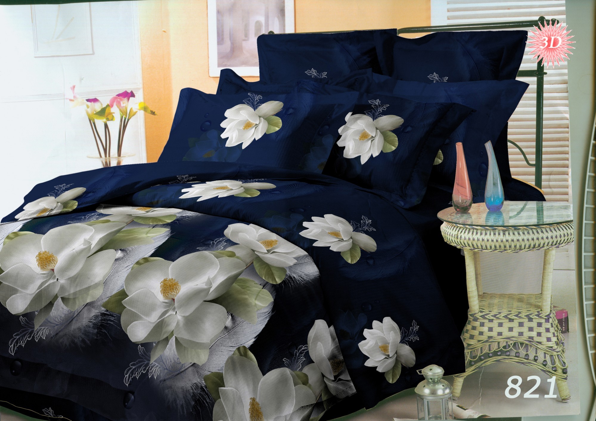 

Комплект постельного белья Орхидеи Merryland сатин Евростандарт 821 200*210