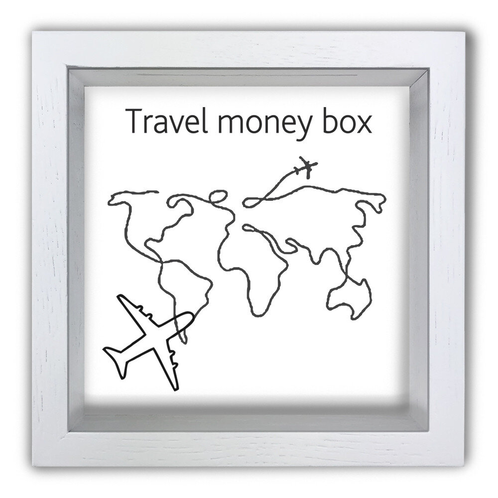 Копілка (скарбничка) "Travel money box" біла 20*20 см Гранд Презент